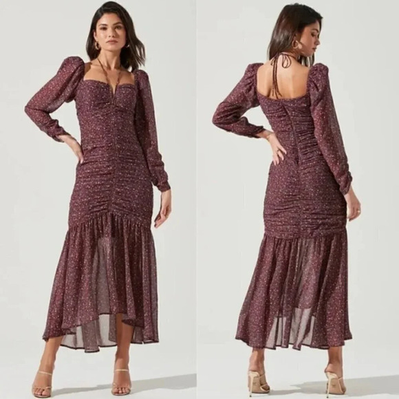 NEW Astr the Label Athena Floral Long Sleeve Maxi Dress, Size XS - Picture 1 of 10